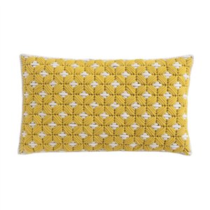 Cojín Silai rectangular Yellow-white GAN