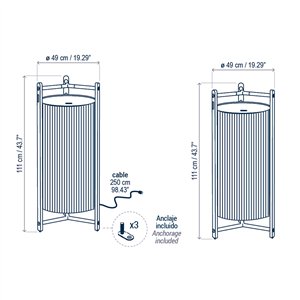 Lámpara pie Kando P/111 Bover