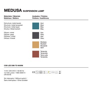 Lámpara colgante Medusa Carpyen