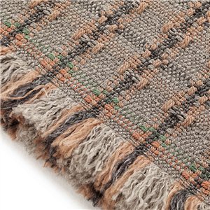 Alfombra Garden Layers Checks terracotta GAN