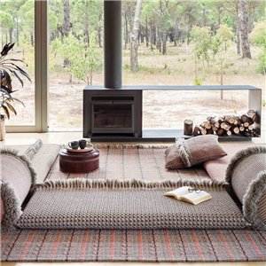 Alfombra Garden Layers Tartan terracotta GAN