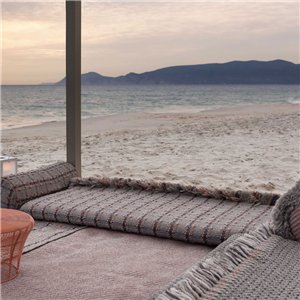 Colchoneta Small Garden Layers Checks terracotta GAN