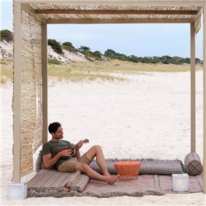 Colchoneta Small Garden Layers Checks terracotta GAN