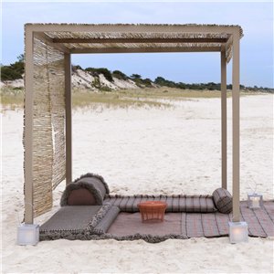 Colchoneta Small Garden Layers Checks terracotta GAN