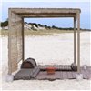 Colchoneta Small Garden Layers Checks terracotta GAN