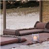 Colchoneta Small Garden Layers Checks terracotta GAN