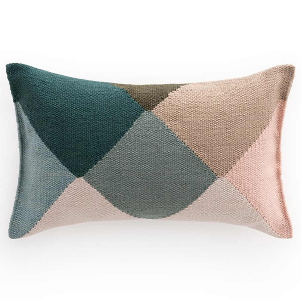 Cojín Diamond Nude-Petrol rectangular GAN