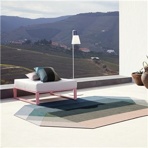 Cojín Diamond Nude-Petrol rectangular GAN