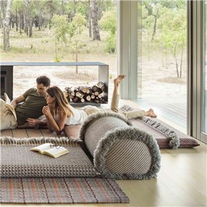 Colchoneta Big Garden Layers Diagonal almond-peach GAN