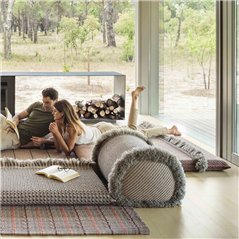 Colchoneta Big Garden Layers Diagonal almond-peach GAN