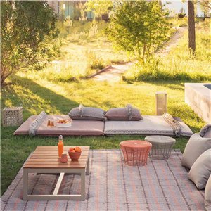 Colchoneta Big Garden Layers Diagonal almond-peach GAN