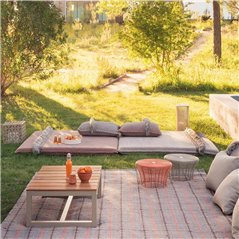 Colchoneta Big Garden Layers Diagonal almond-peach GAN