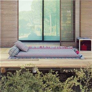 Colchoneta Small Garden Layers Gofre blue GAN