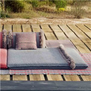 Colchoneta Big Garden Layers Diagonal almond-blue GAN