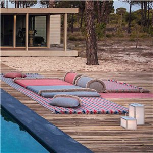 Colchoneta Big Garden Layers Diagonal almond-blue GAN