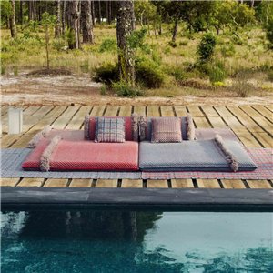 Colchoneta Big Garden Layers Diagonal almond-blue GAN