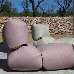 Puf Grapy Orange vichy Outdoor GAN