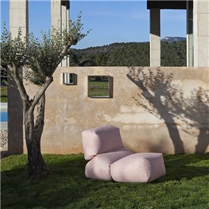 Puf Grapy Orange vichy Outdoor GAN