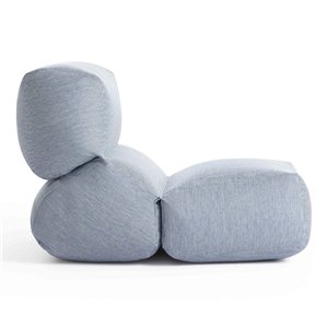 Puf Grapy Blue vichy Outdoor GAN