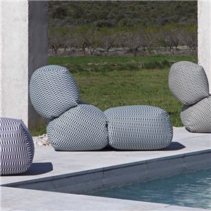 Puf Grapy blue deco Outdoor GAN