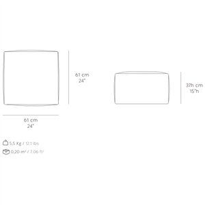 Pouf Small Silai Celadon GAN