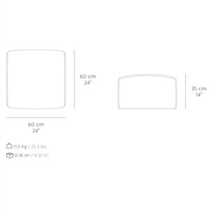 Pouf Small Bandas A Grey GAN