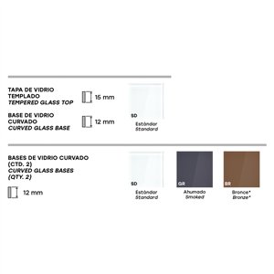 Mesa rectangular Corner Fiam