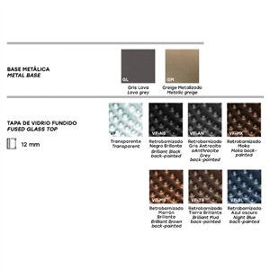 Mesa con cantos redondeados Coral Beach Fiam