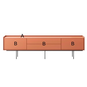 Mueble salón Aura con forro abierto Treku