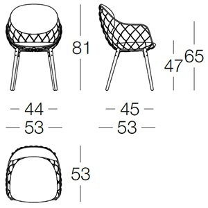 Silla Piña Cojines Acero Magis