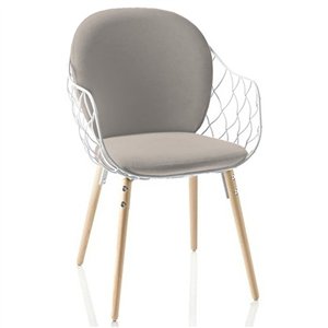 Silla Piña Tapizada Madera Magis