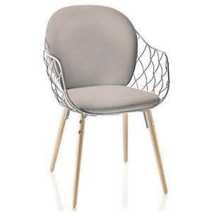 Silla Piña Tapizada Madera Magis