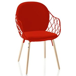 Silla Piña Tapizada Madera Magis