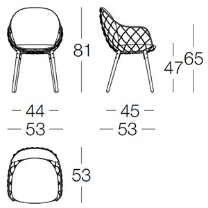 Silla Piña Tapizada Madera Magis