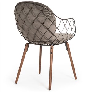 Silla Piña Tapizada Madera Magis