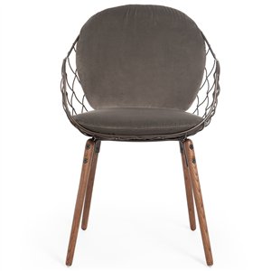 Silla Piña Tapizada Madera Magis