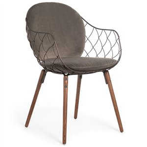 Silla Piña Tapizada Madera Magis