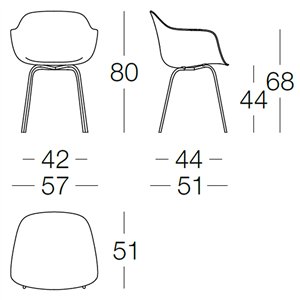 Sillón Substance Polipropileno Acero Magis