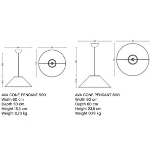 Lámpara suspensión Ava Cone Hay