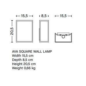 Lámpara pared Ava Square Hay