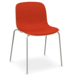 Silla Troy Madera Tapizada Acero Magis