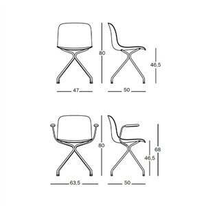Silla Troy 4Star Polipropileno Tapizada Magis