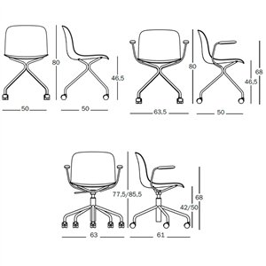 Silla Troy Star Madera Ruedas Magis
