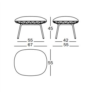 Ottoman Piña Acero Magis