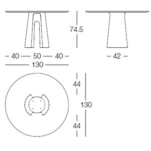 Mesa Ancora redonda Magis
