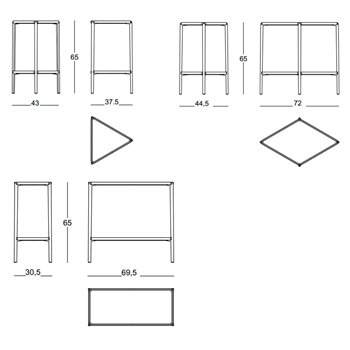 Mesa auxiliar Tambour concrete Magis