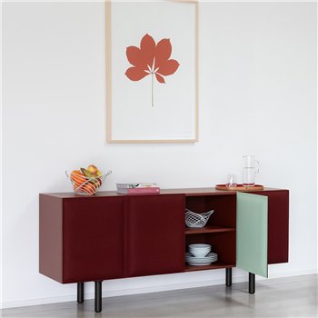 MDF Burdeos 8521 - Fieltro Burdeos burdeos/Verde claro