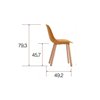 Silla Abril 4 patas madera esPattio