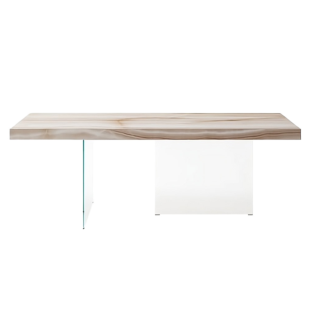 Mesa fija rectangular Air XGlass Lago