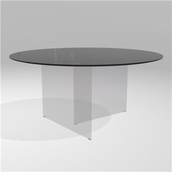 Mesa fija redonda Air cristal Lago